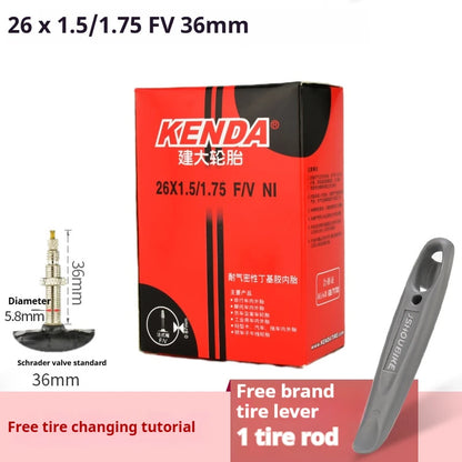 Inner Tube KENDA 26 Inch MTB  Butyl Rubber AV FV 32/36/48mm 1.25-2.4 Tyres