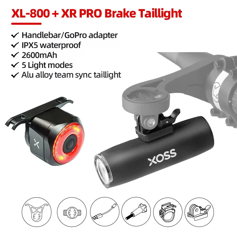 EXPROTAS Bike Front Light USB Rechargeable Waterproof MTB LED Lamp 1200 Lumens