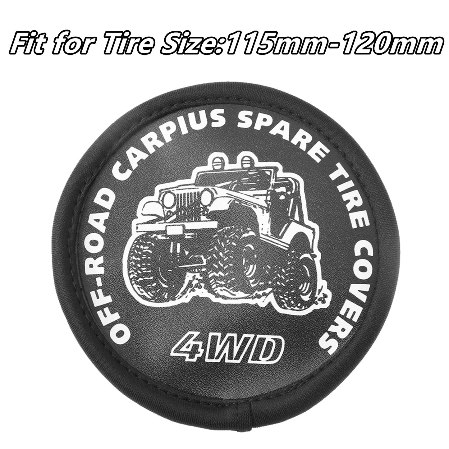 Spare Tires Cover 1/10 RC Crawler Car Compatible with 4.52"-4.72" Tires