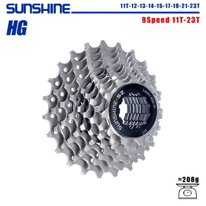 SUNSHINE 8–12 Speed Road Cassette 11-23T to 11-36T Compatible Shimano HG - EXPROTAS