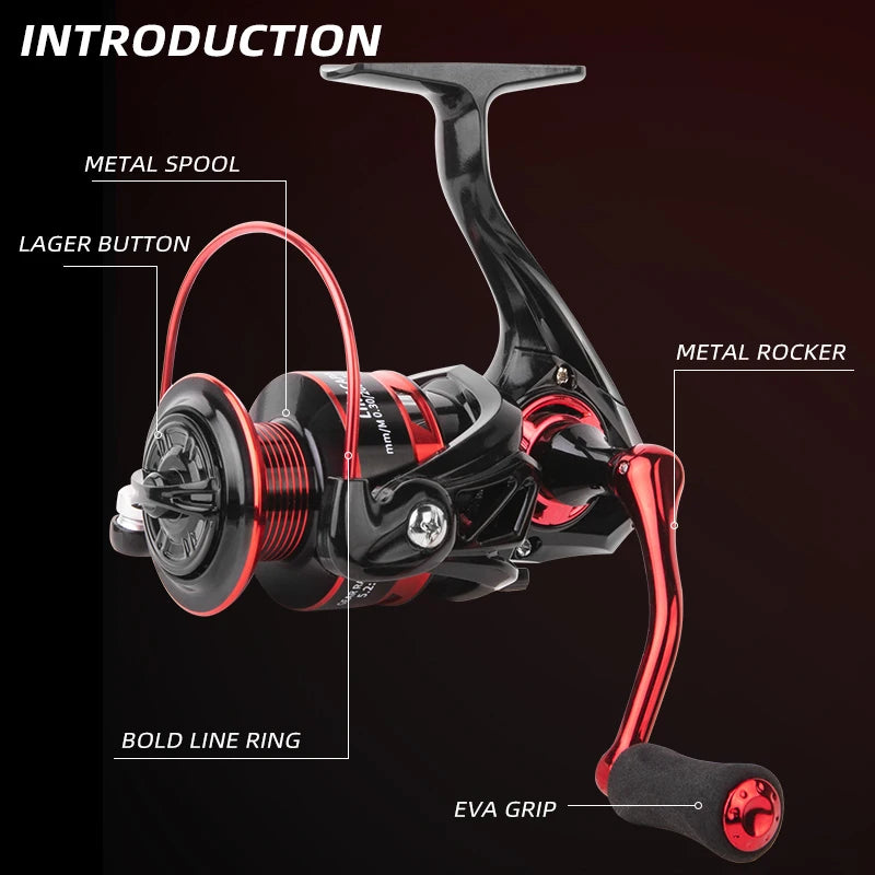 BILLINGS 1000-7000 Series Spinning Fishing Reel, 12KG Drag, Metal Spool