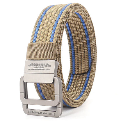 Men's Buckle Tactical Belt Red Ears Plastic Multifunctional Military Canvas