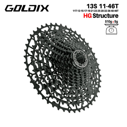 GOLDIX Mountain Bike Cassette 9 10 11 12 13 Speed HG Carbon Steel - EXPROTAS