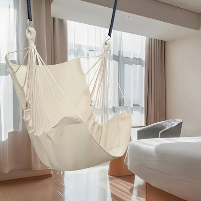 1pc Leisure Fabric Hammock Chair Outdoor Swing Chair Hammock Dormitory Hammock Chair Anti Rollover Hammock(With Storage Bag-EXPROTAS