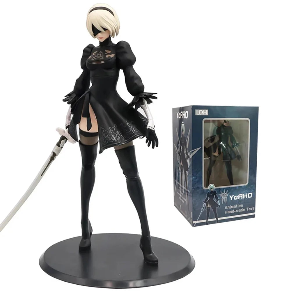 Yorha Figure NieR Automata 2B No.2 Tpye B Anime Figures Deluxe 28cm  Pvc Model Action Figurine Collection Decoration Toys Gifts-EXPROTAS