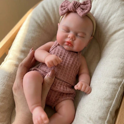 33cm Open Mouth Silicone Reborn Doll Girl Soft Touch Full Body Baby