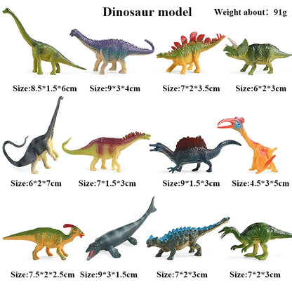 Jurassic Dinosaur 12PCS Action Figures T-Rex Velociraptor Kids Toy Set