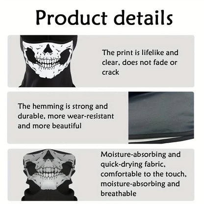 Motorcycle Balaclava Full Windproof Skull Face Mask Neck Warmer Ski