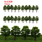 10Pcs Trees Train HO Scale Model Scenery Layout for Railroad Diorama