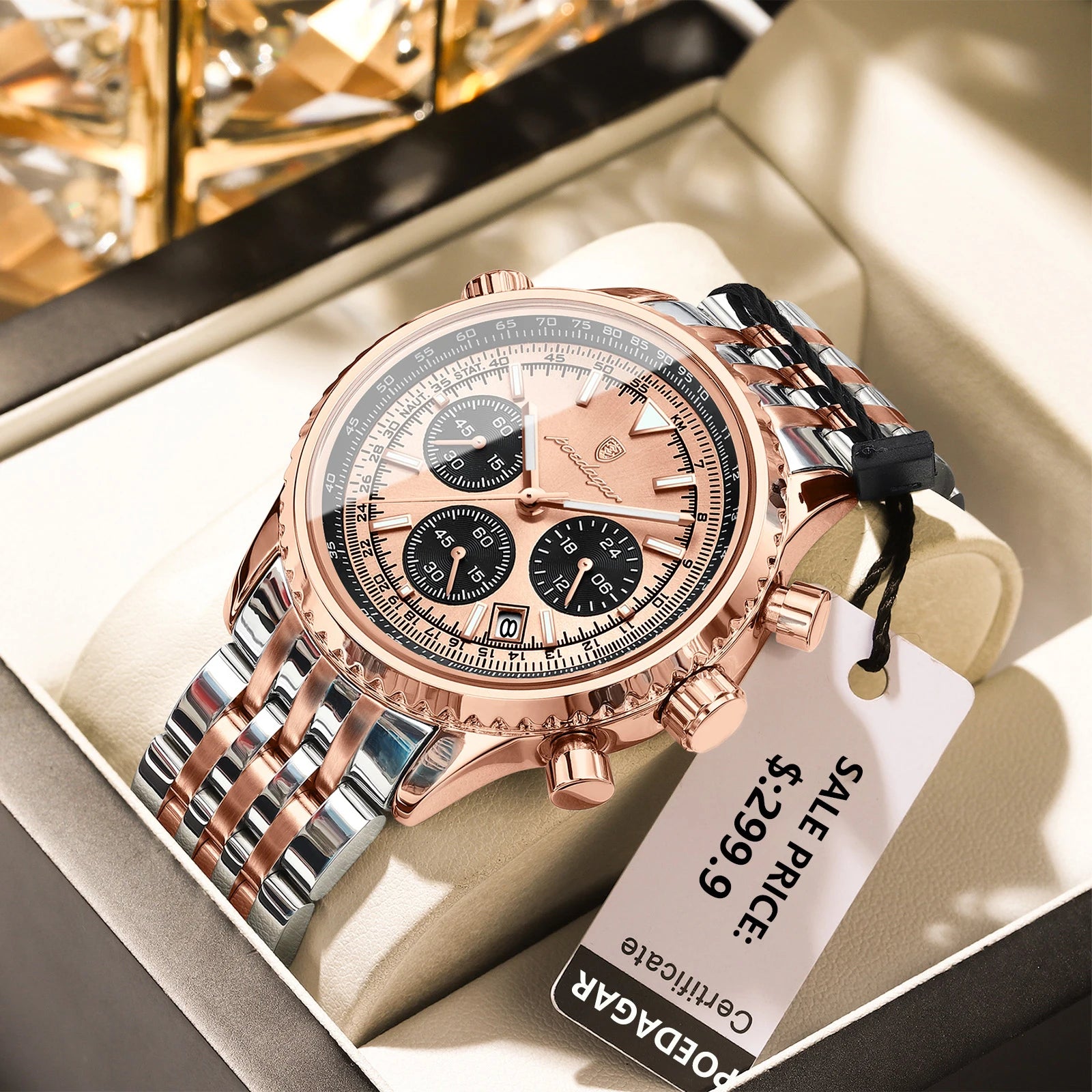 POEDAGAR Luxury Military Watch for Men Waterproof Luminous Date Chronograph Man Watch Sport Quartz Stainless Steel Men's Watches-EXPROTAS