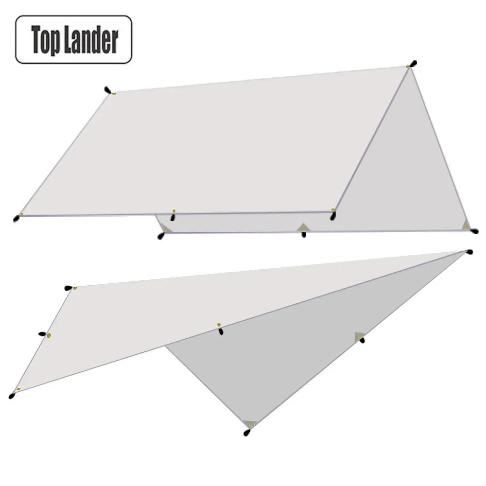 5x3m 4x3m 3x3m Waterproof Tarp Tent Shade Ultralight Garden Canopy Sunshade Outdoor Camping Awning Tourist Beach Sun Shelter-EXPROTAS
