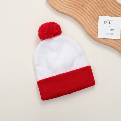 2pc Funny Christmas Beanie Hat Gloves Unisex Winter Knit Costume Accessories