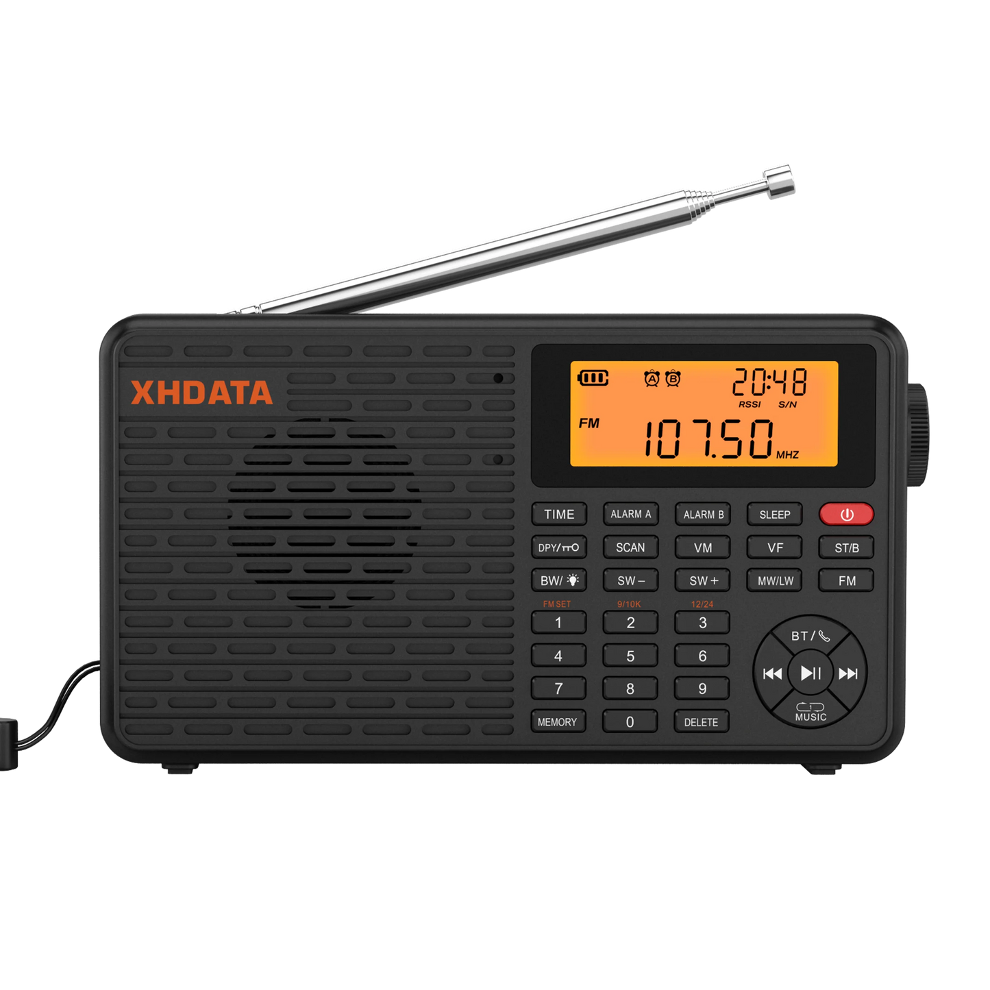 Xhdata Portable Radio Bluetooth AM/FM Digital Receiver TF Card Support