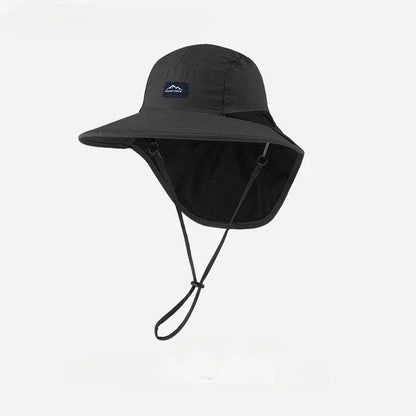 Neck Protection Wide Brim Bucket Hat UV Fishing Hiking Cap Unisex