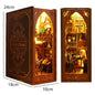 DIY Wooden Book Nook Mini Dollhouse 3D Puzzle Kit Bookshelf Insert Decor Gift - EXPROTAS