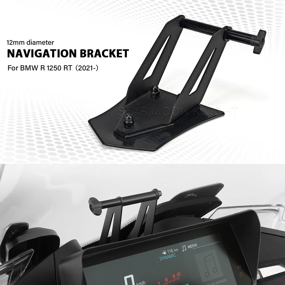 12mm GPS Phone Holder Navigation Bracket Adapter for BMW R1250RT 2021-2024