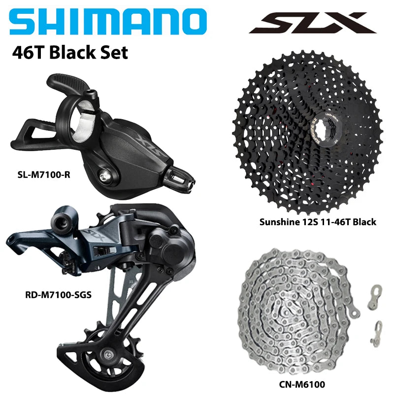 Shimano SLX M7100 1x12 MTB Drivetrain Kit Shifter RD M6100 Cassette Chain - EXPROTAS