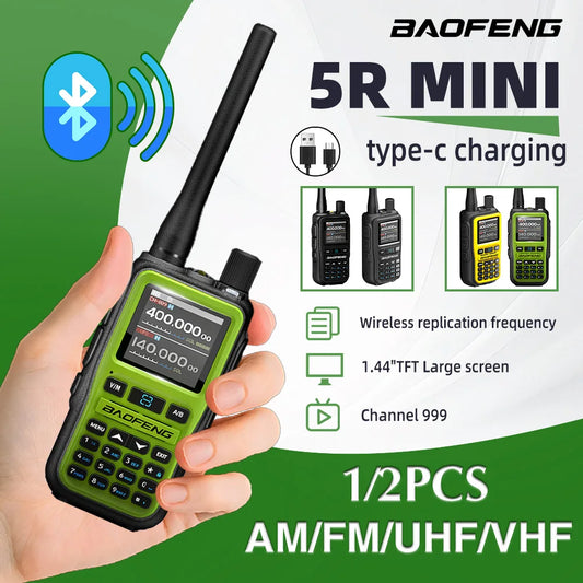 1PC Baofeng Walkie Talkie UV-5R Mini Bluetooth Radio 5W Long Range