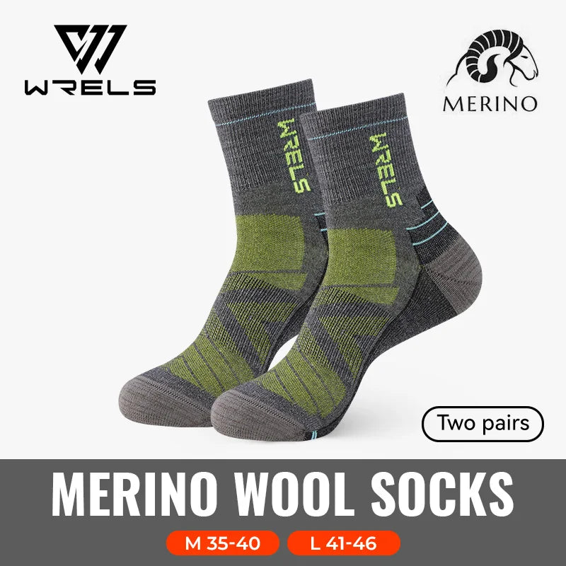3 Pairs Merino Wool Socks Thermal Thick Hiking Socks for Men & Women