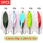 Box Treble Hooks 5PCS Gold Fishing Tackle Set with Sequins