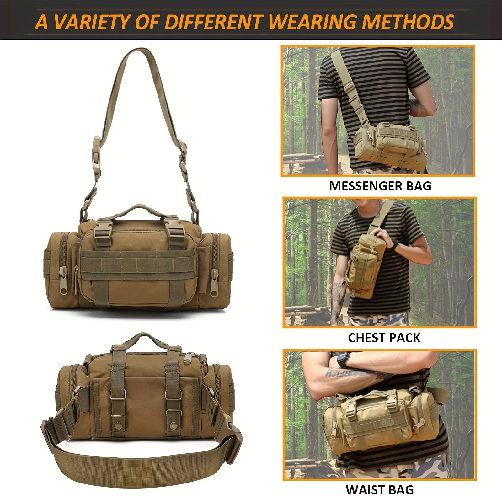 Waterproof Multifunctional Outdoor Sport Bag Storage Waist Bag for Fishing, Running, and Photography Gear-EXPROTAS