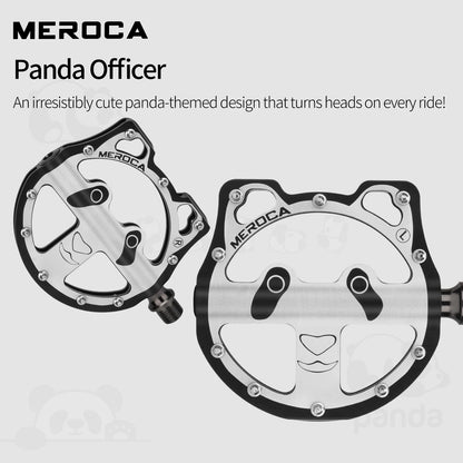 GOLDIX Cartoon Panda Bike Pedals 3 Bearing Alloy Non-Slip Folding MTB Road