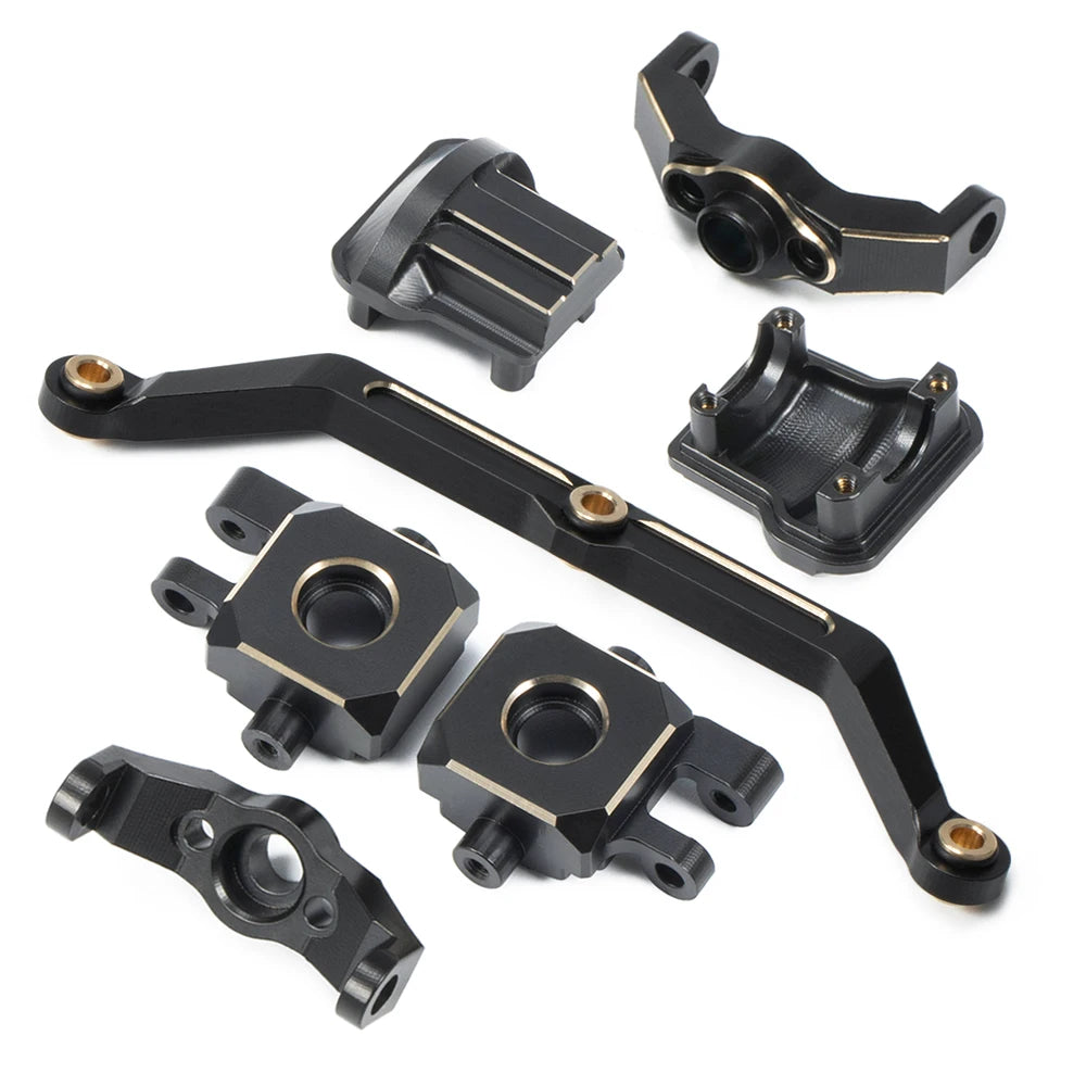 TRX4M Brass Steering Link Knuckle Diff Cover Caster Block Weights 1/18 RC