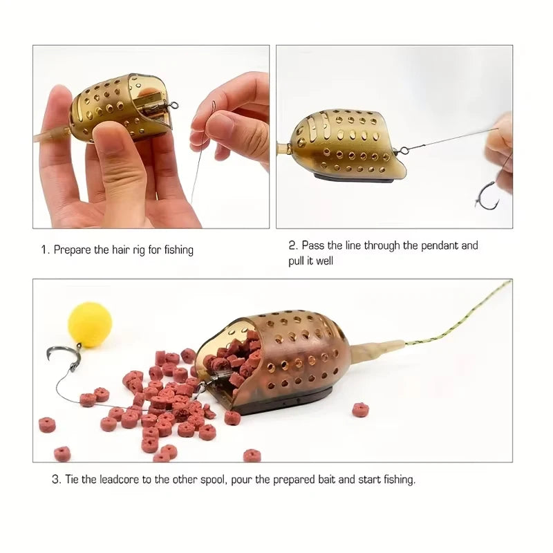 Boat Shape Carp Fishing Pellet Feeder 30/40/50g Maggot Bait Coarse Tackle