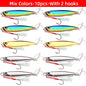 10pcs Fishing Lure Metal Jig Baits Sea Saltwater Casting Tackle 7g-80g