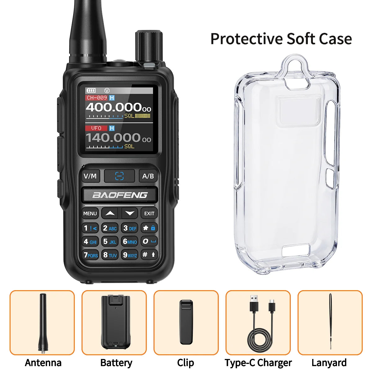 Baofeng Walkie Talkie UV-5R Mini Dual Band Bluetooth Long Range Radio