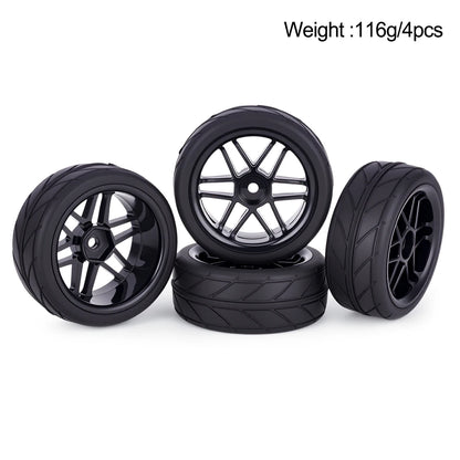 4PCS Pre-Glued RC Wheels Tyres 65x26mm 12mm Hex for TT01 TT02 XV01