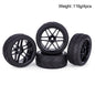 4PCS Pre-Glued RC Wheels Tyres 65x26mm 12mm Hex for TT01 TT02 XV01