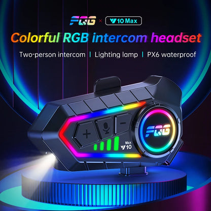 Y10 Max Motorcycle Helmet Bluetooth 6.0 Intercom Headset CVC DSP Noise Reduction