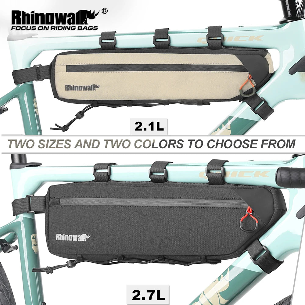 Rhinowalk Bike Frame Triangle Bag Splash-Proof 2.1-2.7L Double Sided Under Tube Bag