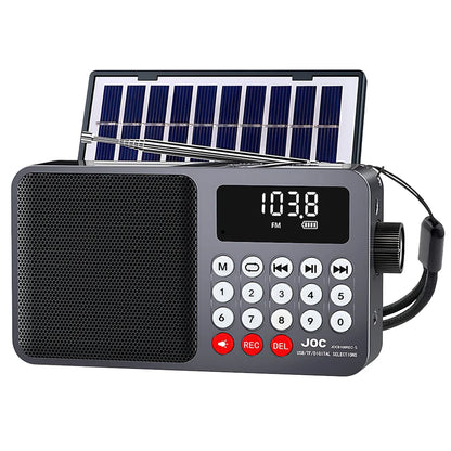 Portable Bluetooth Speaker Solar FM Radio USB Rechargeable Outdoor Music