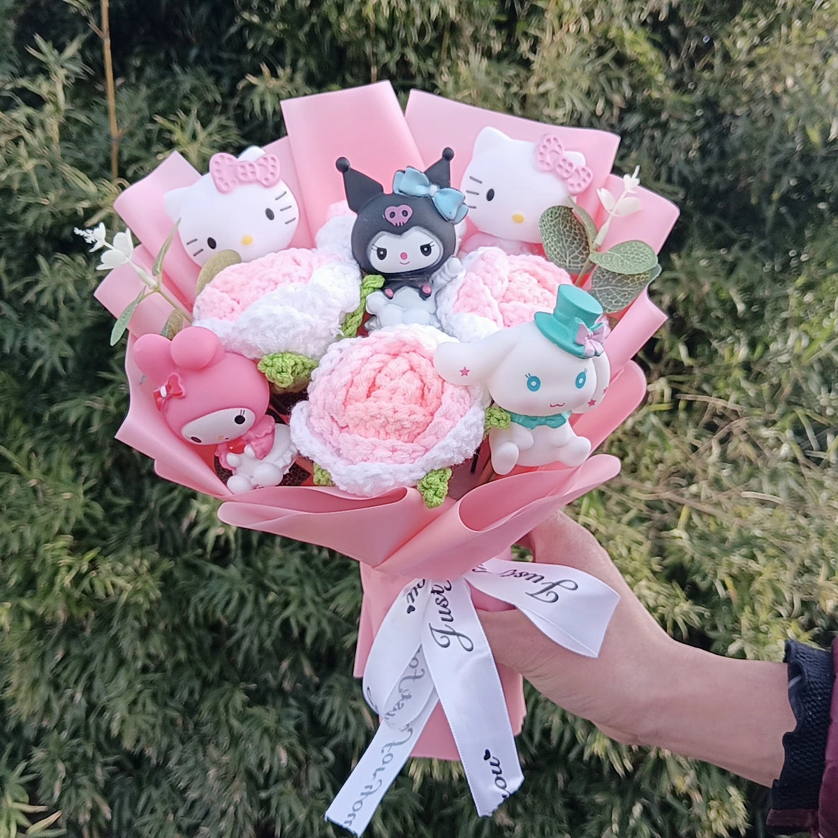 Pooh Bear Bouquet Plush Doll for Wedding Graduation Birthday Christmas