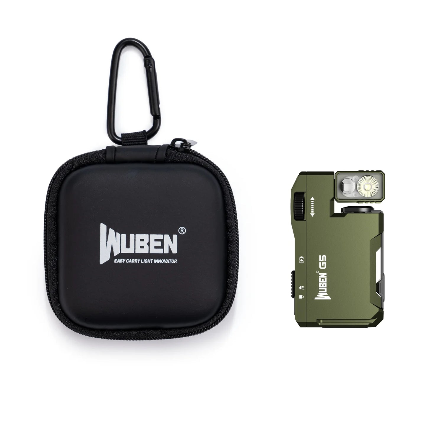 Wuben EDC Keychain Light 400 Lumens Rechargeable Mini Flashlight RGB Dual Source