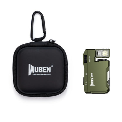 Wuben EDC Keychain Light 400 Lumens Rechargeable Mini Flashlight RGB Dual Source