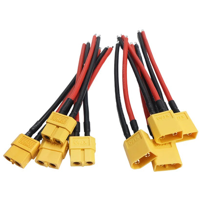 4Pcs Silicone Wire Cable XT60 Male Female Connector 10cm 14AWG for RC Lipo