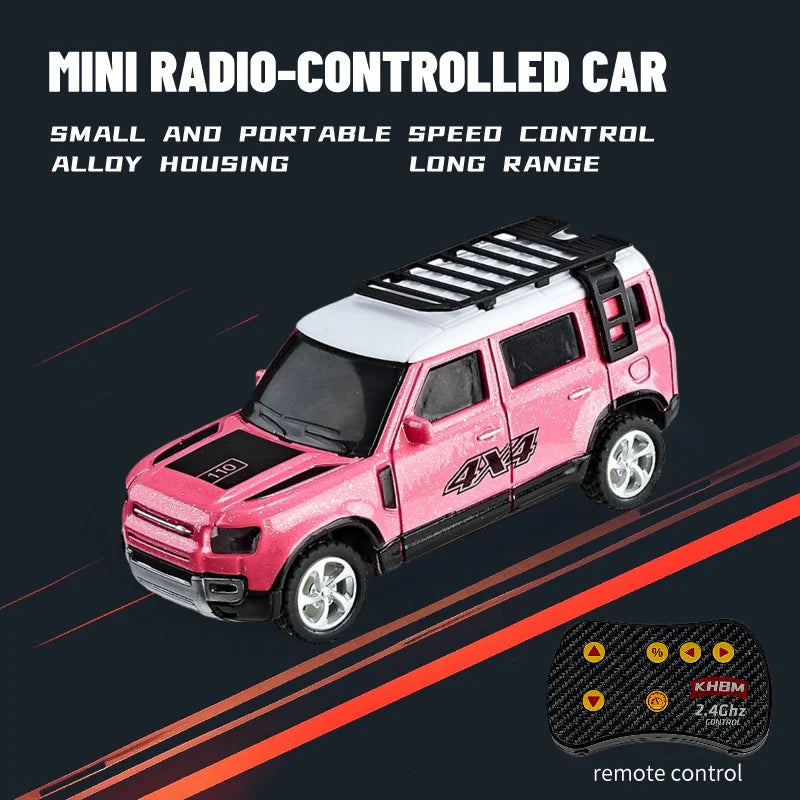 Mini Alloy 1/64 Remote Control Car 60 Minutes Kids Toy Convenient Carry