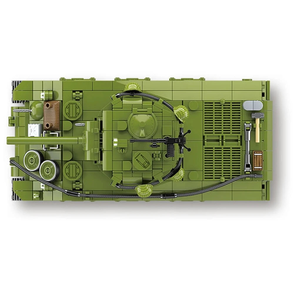 Building Block M4A3 Sherman Tank Model 105mm Plastic Toy Christmas