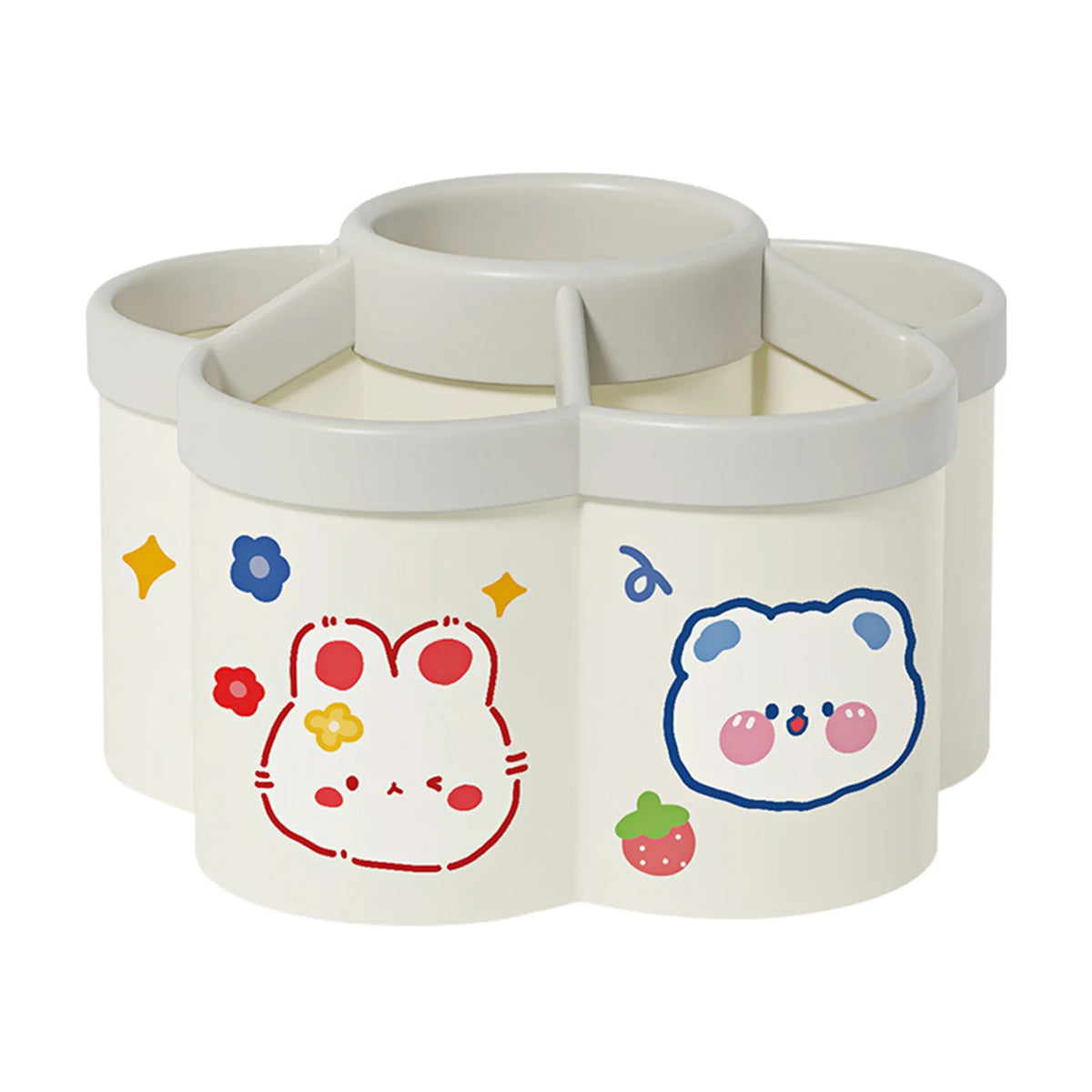 Rotating Pen Holder Large Capacity Desk Organizer Storage Box for Brushes