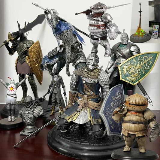 Dark Souls Artorias Faraam Siegmeyer Black Knight Bonfire LED Figure Model Toy
