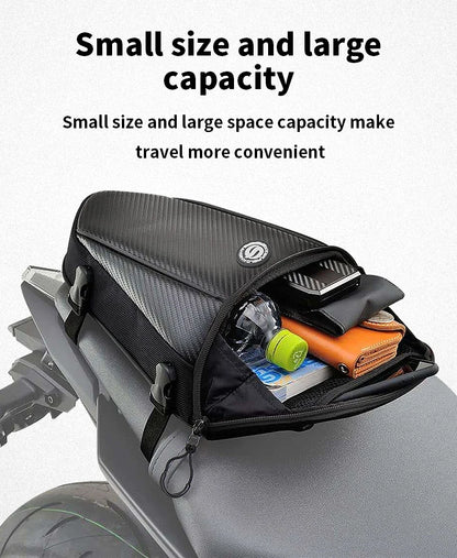 Multifunction Motorcycle Rear Seat Bag Waterproof Motorcycle Tail Bag Large Capacity Motocross Rider Shoulder Bag with Raincover-EXPROTAS