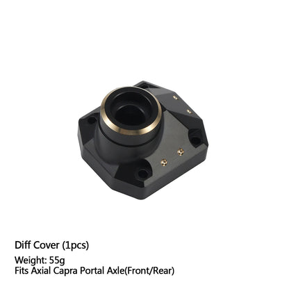 Black Brass Steering Knuckle Portal Cover Weights for Axial Capra SCX10 III