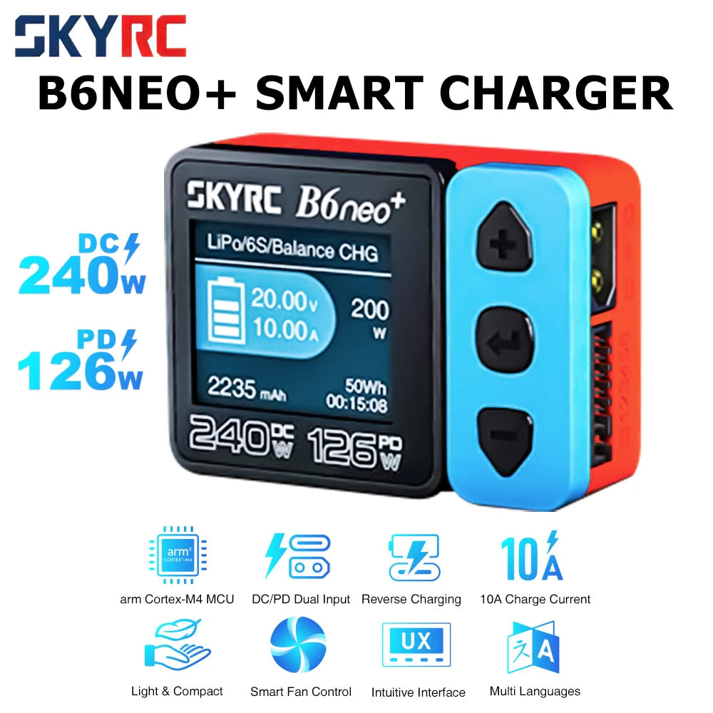 SkyRC B6 neo Smart LiPo Balance Charger DC 200W PD 80W 6S Charger Discharger (SK-100198)