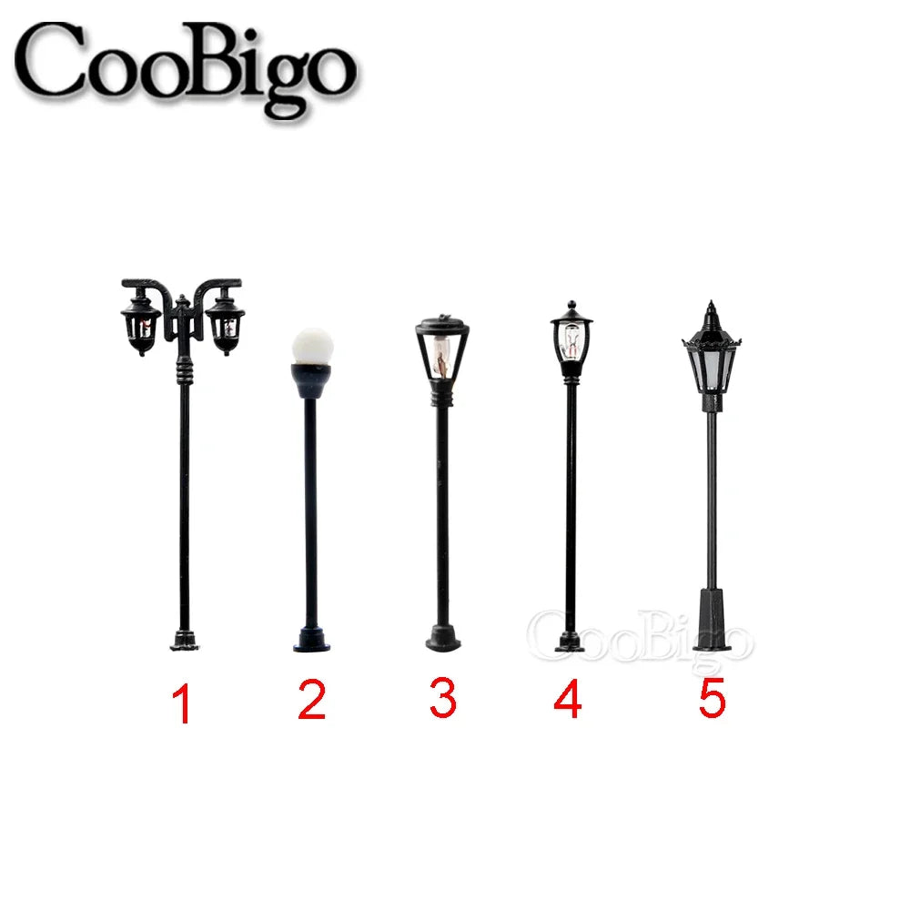10Pcs Miniature Street Lamp Micro Light Model Landscape Decoration