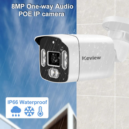 POE 8MP 4K 5MP 4MP IP Camera POE Outdoor Waterproof H.265 Security Surveillance Bullet CCTV Camera Motion Detection Camera-EXPROTAS