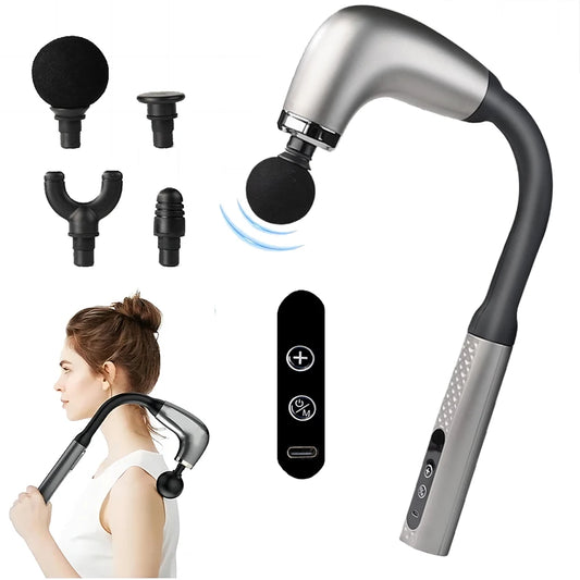 Smart Fascia Gun Electric Massager Handheld Deep Tissue Muscle Hammer 2025