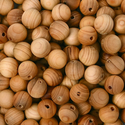 200Pcs Dark Brown Round Wooden Beads 6/8/10/12mm Loose Spacer for Jewellery